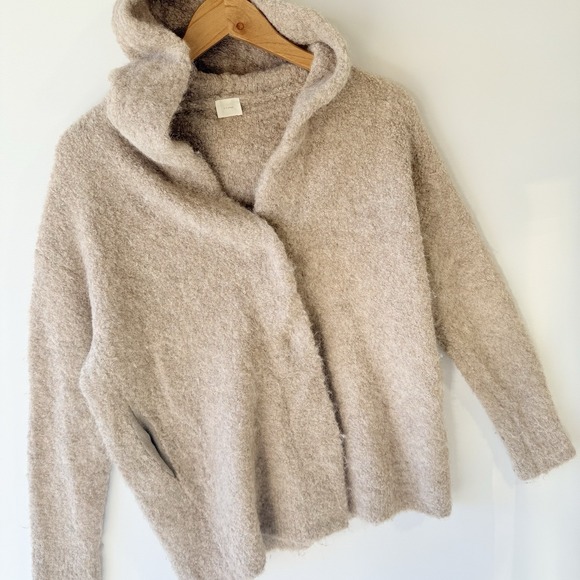 CT Plage Japanese Minimalist Alpaca Hooded Cardigan Sweater...